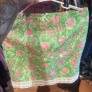 NEW W Tags-Lilly Pulitzer Skirt with Pink Accents-